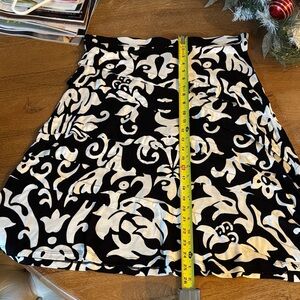INC International Concepts Black and White A-Line Skirt